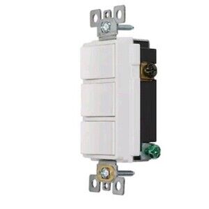 BROAN NuTone P3RW 3 Rocker Electrical Light Bath Fan  Night Light Switch  White